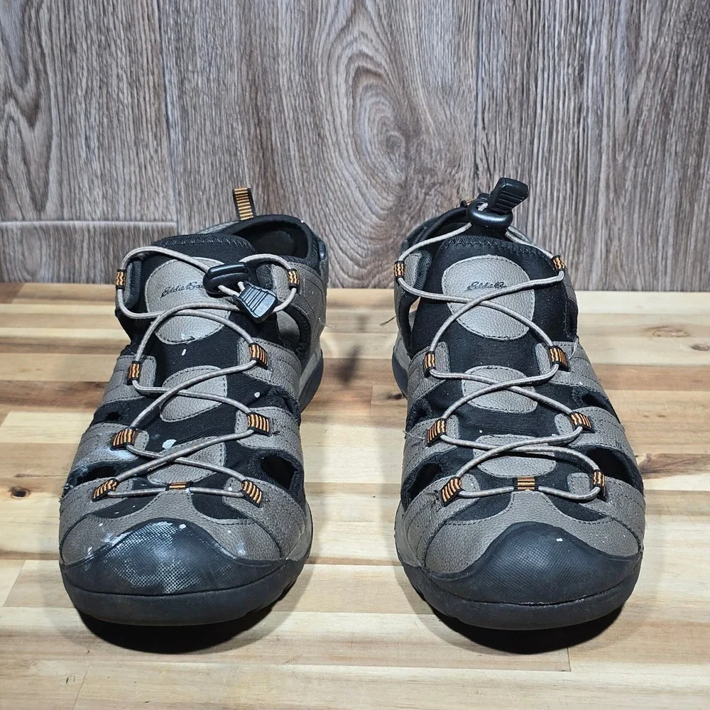 Eddie Bauer Men's Flow Hiking Sport Water Sandals‎ 11 Gray Bungee Hiking Outdoor